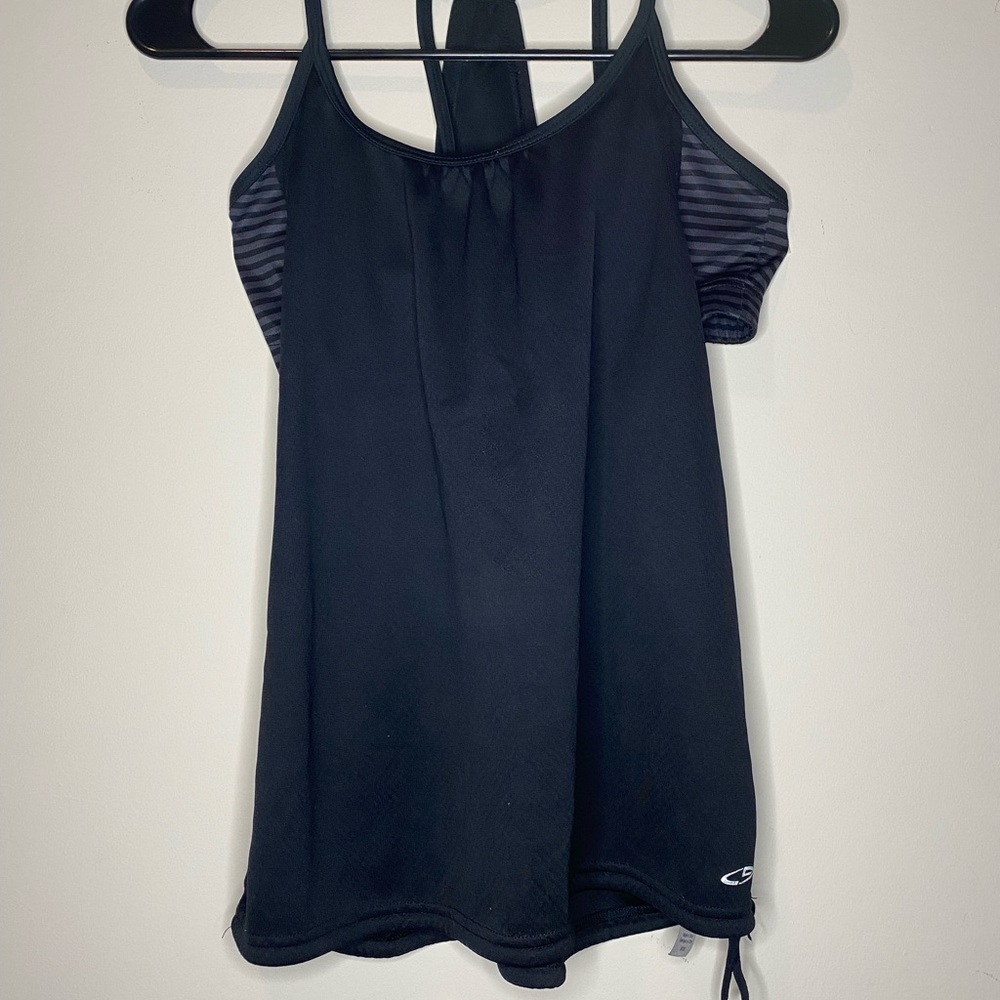 Champion black work out tank with built in bra